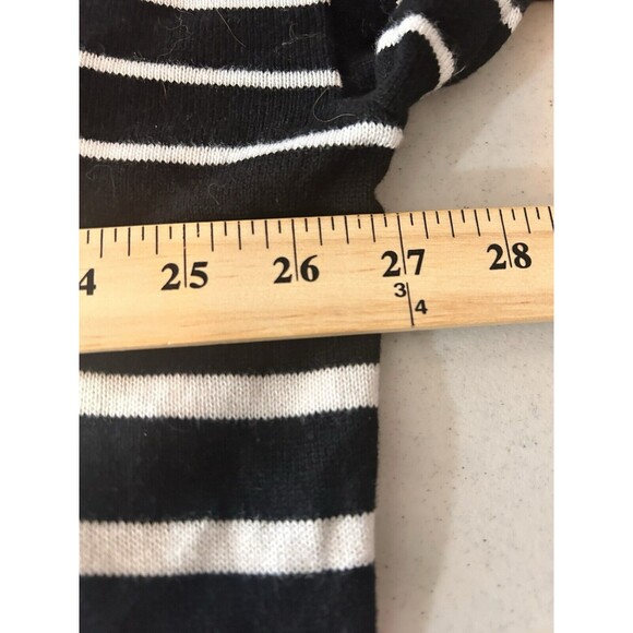 Lane Bryant Pullover Sweater Womens 22/24 Black White Striped Side Zippe… - Picture 8 of 10